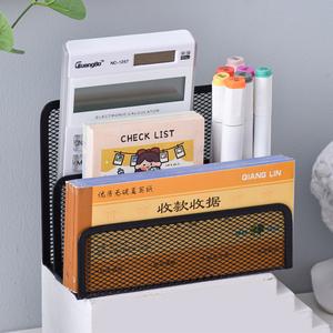 Jual Papers Trays Notebook Stand Desk 3-layer Black Metal Iron Mesh ...