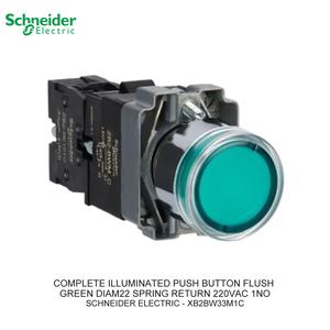 Jual COMPLETE ILLUMINATED PUSH BUTTON FLUSH GREEN DIAM22 SPRING RETURN ...