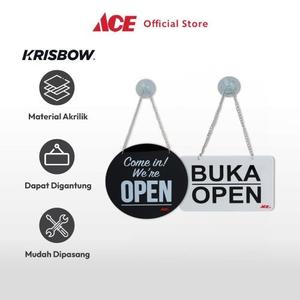 Jual KGI - ACE KRISBOW STIKER AKRILIK SIGN OPEN CLOSE THE DOOR SIGN ...