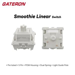 Jual Gateron Smoothie Switch Linear Pre Lubed 5 Pin Pom Dual Spring ...
