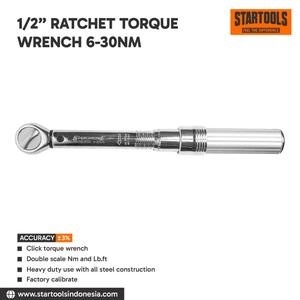 US PRO Tools 3/8" Dr Click Torque Wrench 19-110nm, Clicker - All Tools Direct - View #2