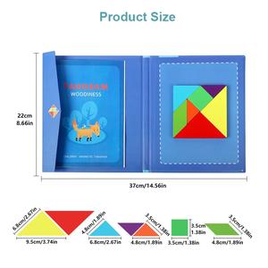 Jual Hot Magnetic 3D Puzzle Geometric Shapes Tangram Jigsaw Board Kids ...