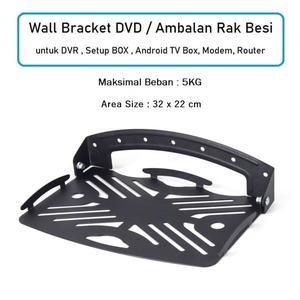 Jual PTR Ambalan Rak Besi Bracket DVD DVR CCTV Rak Dinding Router TV ...