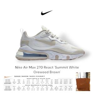 nike air max 270 react summit white orewood brown
