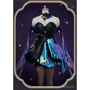 Jual Genshin Impact Keqing Opulent Splendor Cosplay Costume Uniform Wig ...