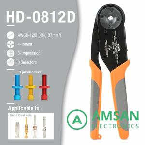 Newdeli Closed Barrel Crimper 4 Way Indents 8 Impressions for Deutsch Solid Contacts gage 20&22 Newdeli Closed Barrel Crimper 4 Way Indents 8 Impressions for Deutsch Solid Contacts gage 20&22