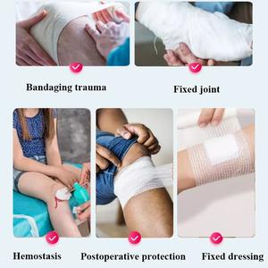 Jual 10Rolls Medical Hemostatic Cotton Gauze Roll Bandage Wound ...