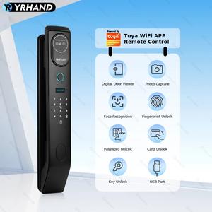 Jual Yrhand V8 Tuya Wifi 3D Face Smart Door Lock Security Camera ...