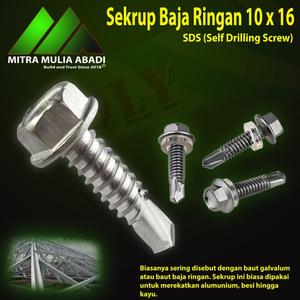 Jual premium Sekrup/ Baut Baja Ringan 10 x 16- Sekrup Rofing Roofing 10 ...