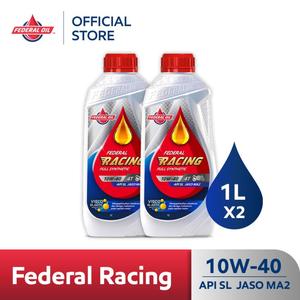 Jual FEDERAL RACING 10W-40 1L - Oli Motor Non Matic (2 Botol) - Jakarta ...