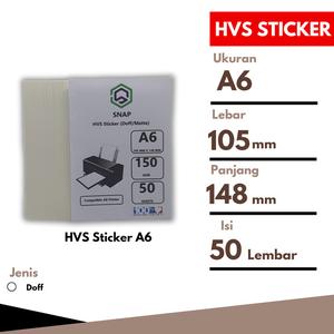 Jual Kertas Hvs Sticker Stiker A6 Label Pengiriman Isi 5 Lembar ...