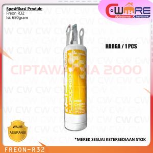 Jual PTR KALENG TABUNG FREON R32 650GR PENDINGIN KULKAS AC FREEZER ...