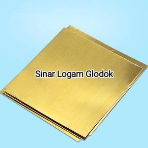 Jual plat kuningan tebal 2mm x 365mm x 1200mm asli kuningan brass plate ...