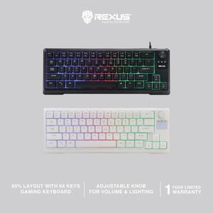 Promo Keyboard REXUS K65M Mini Battlefire with Adjustable Knob For ...