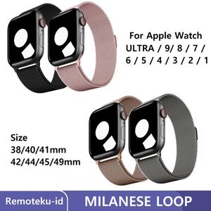 Strap Apple Watch Milanese loop stainless steel Strap tali jam iwatch  Black, 42/44/45/49 di Remoteku-id Tokopedia