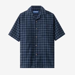 Gambar Kemeja Flannel - College Days Flannel Camp Collar - Navy Single Lines dari TenuedeAttire Jakarta Selatan Tokopedia
