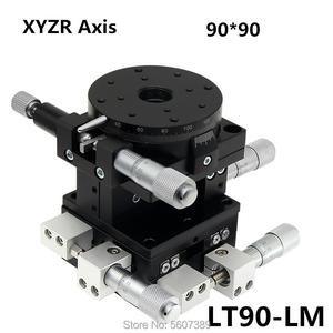 LT60-LM 4-Achsen-Trimmplattform – Manueller Linear-Präzisionstisch (XYZR, 60x60 Mm)