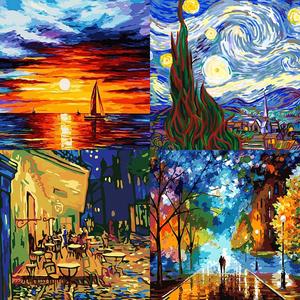 Jual Canvas Paint By Number Kit Digital Oil Painting Diy Lukisan 40 X ...