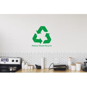 Jual Stiker Sign Go Green Reduce Reuse Recycle Dinding Kantor Office ...