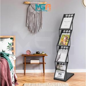 Jual ASLI RAK BROSUR / RAK DISPLAY / RAK MAJALAH 4 SUSUN LIPAT BESI ...