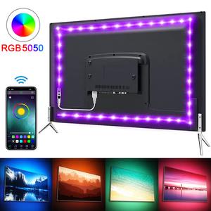 Jual RGB 5050 Led Strip Light Bluetooth App 5V USB Led Tape Flexible ...