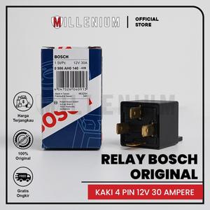 Jual Relay BOSCH 12V 4 Kaki / Riley Bosch 4 Pin Kaki 12v 100% Asli