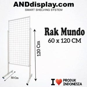 Jual Rak Bingkai Mundo 60cm x120cm lengkap dengan kaki atau tiang rak ...