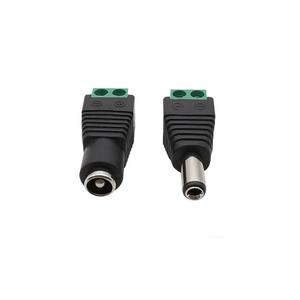 10-Pack 90 Degree DC Power Connector Adapters - 2.5x5.5mm Right Angle Male To Female For Laptop, CCTV, LED Strips