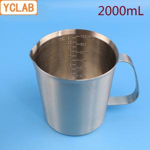 Jual Lab Flow YCLAB 2000mL 304 Stainless Steel Measuring Cup 2L Beaker ...