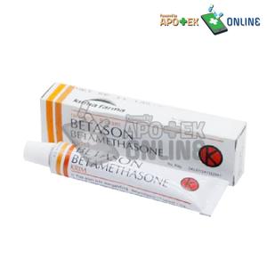 Jual BETASON 0.1% CREAM 5GR/BETAMETHASONE/GATAL KULIT/ALERGI/EKSIM ...