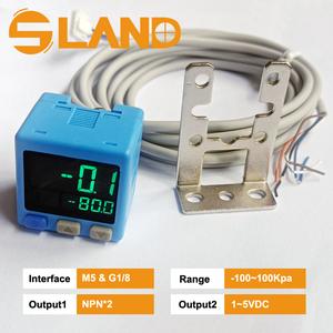 Jual Air Pressure sensor M5 thread, NPN*2 1~5VDC outputs, -100~100Kpa ...