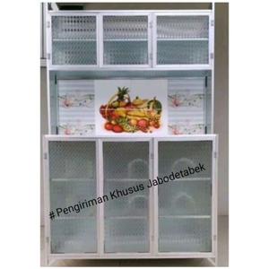 Jual RAK PIRING 3 PINTU RAK PIRING ALUMUNIUM LEMARI PIRING LEMARI SAYUR ...