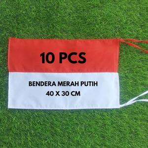 Jual 10 PCS BENDERA MERAH PUTIH UKURAN 40×30 CM BENDERA MOBIL/TRUCK ...
