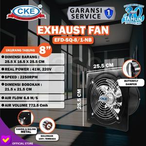 Jual Hexos 8 Inch Wall Fan Duct Fan Exhaust Fan Exhaust Dinding - Besi ...