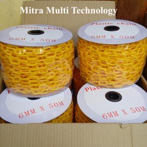 Jual RANTAI PLASTIK / PLASTIK CHAIN PVC 6MM X 50 METER - Kuning - Kab ...