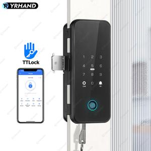 Jual YRHAND Ttlock Smart Glass Door Lock Bluetooth Unlock Fingerprint ...