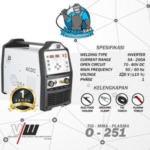 Jual Mesin Las Tig Pulse Ac/Dc + Mma + Plasma Merk Vector Tipe O-251 ...