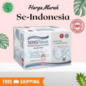 Jual MASKER SENSI DUCKBILL XL 4 PLY ISI 50 PCs - DB XL HITAM ...