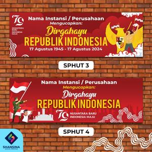 Jual New Spanduk Hut Ri Kemerdekaan / Banner Agustusan / Umbul-Umbul