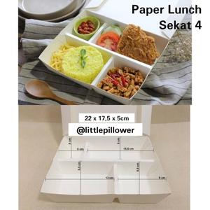 Jual (Paper Lunch sekat 4) /lunch box paper sekat - Jakarta Barat ...