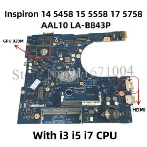 Jual AAL10 LA-B843P For Dell Inspiron 14 5458 15 5558 17 5758