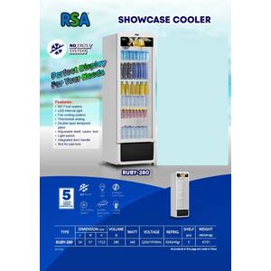 Jual RSA Showcase Cooler RUBY280 / RUBY-280 Anti Bunga Es SYSTEM 280L 5 ...