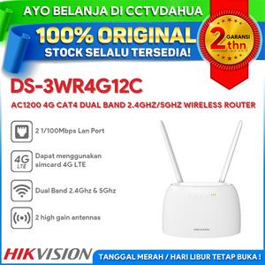 Promo HIK-VISION DS-3WR4G12C AC1200 4G LTE CAT4 DUAL BAND 2.4GHZ/5GHZ ...