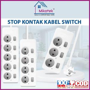 Jual BARU!!! Stop Kontak Kabel Switch Mikotek / Stop Kontak Kabel ...