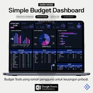 Jual [CD/DVD/Email] Simple Budget Spreadsheet - Template Anggaran ...
