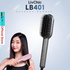 Promo LivChic Sikat Pelurus Rambut Ionik 2- in -1 Sisir Gigi Cepat ...