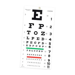 Tableau D'acuité Visuelle (Eye Chart) 56x27cm - Écologique, Pour Médecin Ou Décoration
