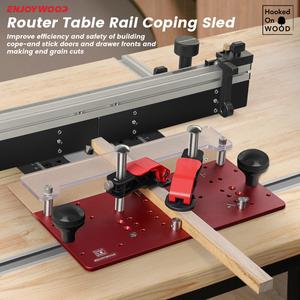 Jual Top- ENJOYWOOD Hooked On Wood Precision Router Table Rail Coping ...