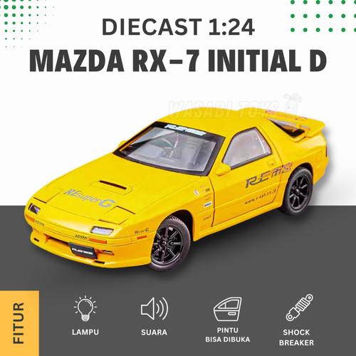 Promo Miniatur Diecast 1:24 Mazda RX7 RX-7 RX 7 Initial D (Fitur Lampu ...