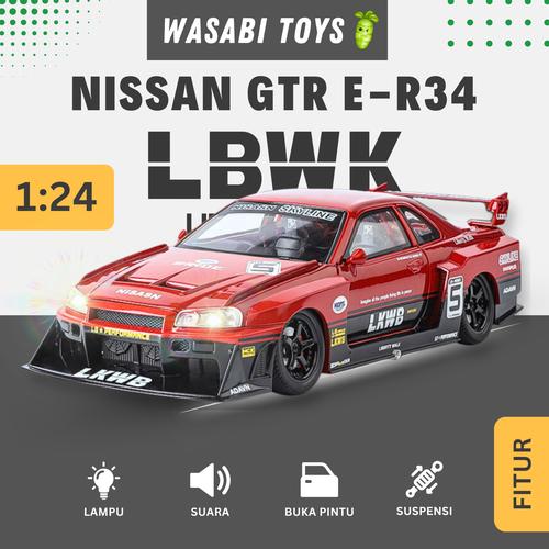 Promo Miniatur Diecast 1:24 Nissan GTR R34 E-R34 LBWK Super Silhouette ...